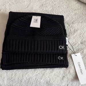 Calvin Klein Black Ribbed Knit Set